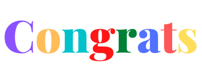 congrats