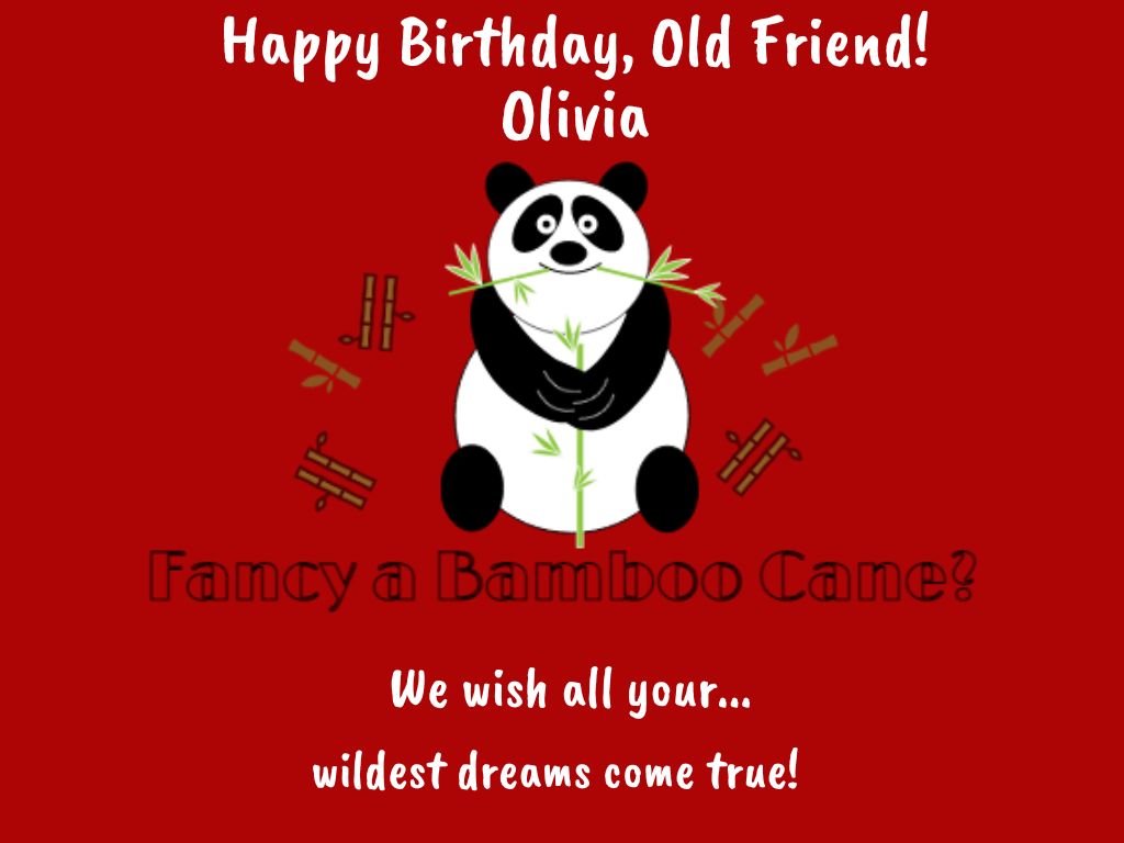  Happy Birthday with a Panda bear